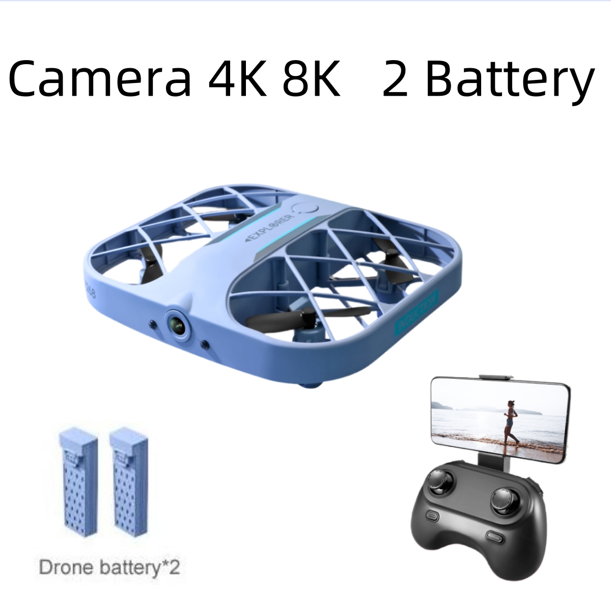 Drone Racing Camera - โดรน JJRC H107 FPV RC พร้อมแบตเตอรี่