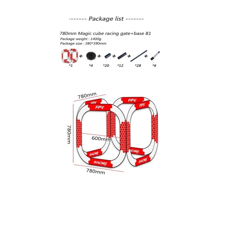 ประตูแข่ง FPV ขนาด 780 มม. ไม่ - Drone Racing Flag บทวิจารณ์และราคา